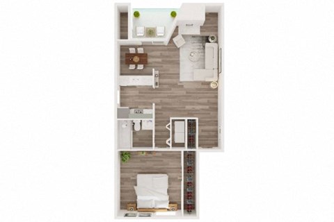 1 bed 1 bathroom at Water Ridge Apartments, Irving, 75061